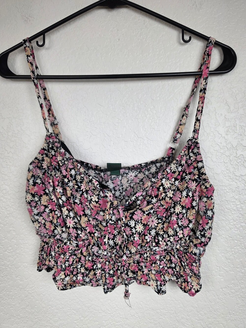 Wild Fable Floral Rayon Crop Top Medium